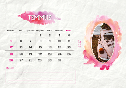 2027 Masaüstü Takvim Tasarımı