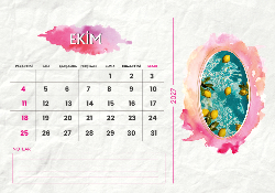 2027 Masaüstü Takvim Tasarımı