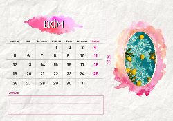 2026 Masaüstü Takvim Tasarımı