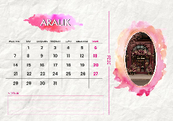 2026 Masaüstü Takvim Tasarımı