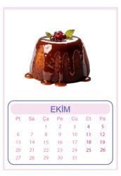 Duvar Takvimi 13 Yaprak 2025