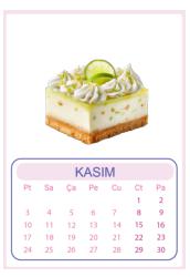 Duvar Takvimi 13 Yaprak 2025