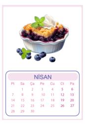 Duvar Takvimi 13 Yaprak 2025