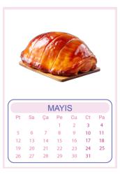 Duvar Takvimi 13 Yaprak 2025