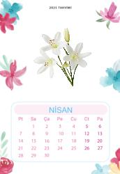 Duvar Takvimi 13 Yaprak 2025