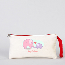 Anneler gününe özel Baskılı Clutch Makyaj Çantası