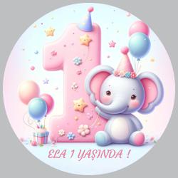 X bebek 1 yaşında buton rozet
