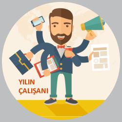 Yılın en başarılı çalışanı buton rozet