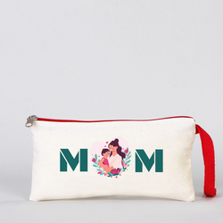 Anneler gününe özel Baskılı Clutch Makyaj Çantası