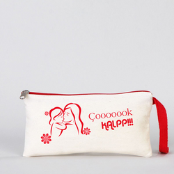 Anneler gününe özel Baskılı Clutch Makyaj Çantası