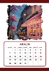 Duvar Takvimi 13 Yaprak 2026