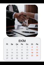 Kişiye Özel Baskılı Duvar Takvimi 13 Yaprak 2025