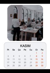Kişiye Özel Baskılı Duvar Takvimi 13 Yaprak 2025