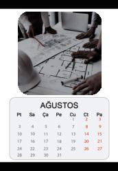 Kişiye Özel Baskılı Duvar Takvimi 13 Yaprak 2025