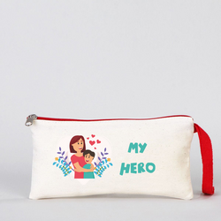 Anneler gününe özel Baskılı Clutch Makyaj Çantası