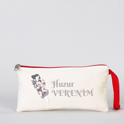 Anneler gününe özel Baskılı Clutch Makyaj Çantası