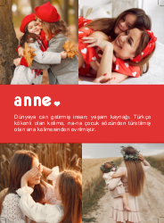 Anneler Gününe Özel Resimli Kanvas Tablo