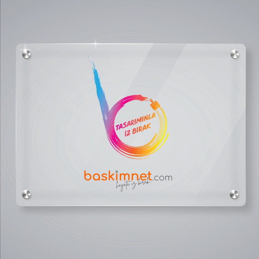 Duvar ve Kapı Tabelası Şeffaf Pleksi Şeffaf kapı tabelası