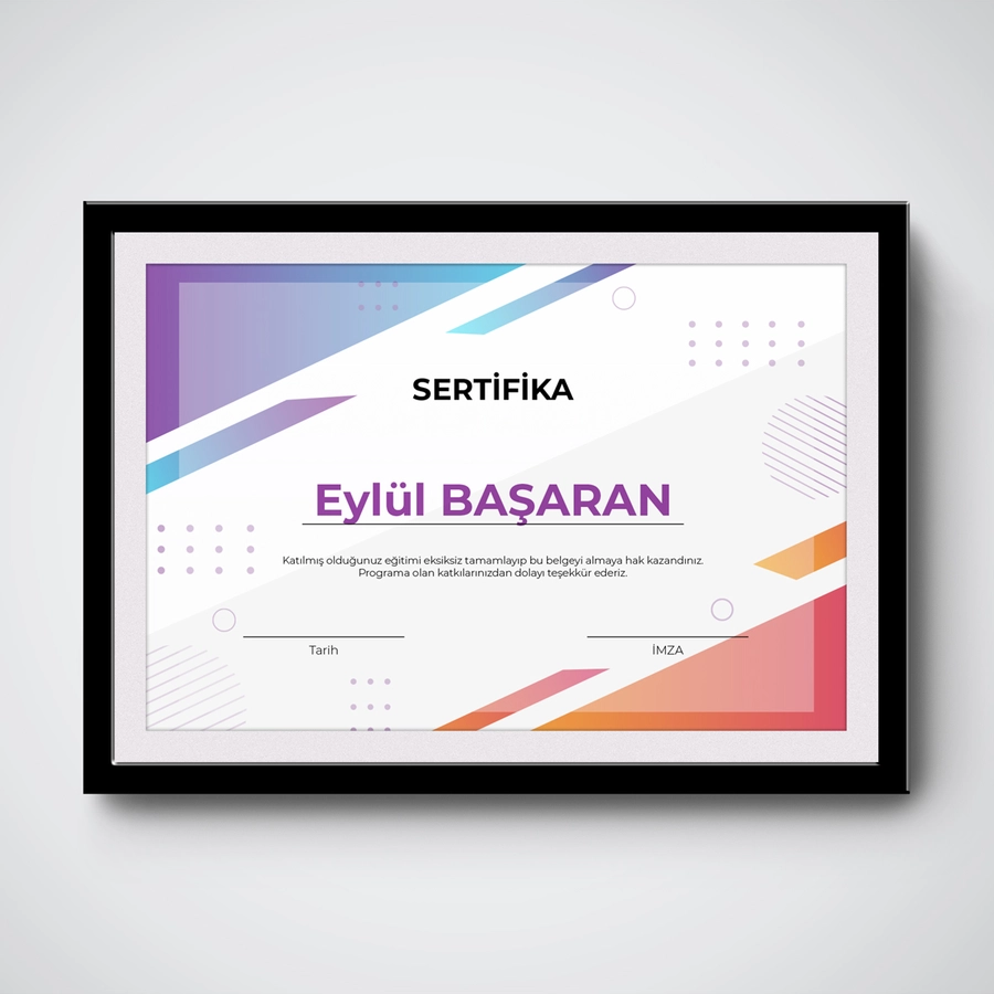 Sertifika Basımı Sertifika basımı