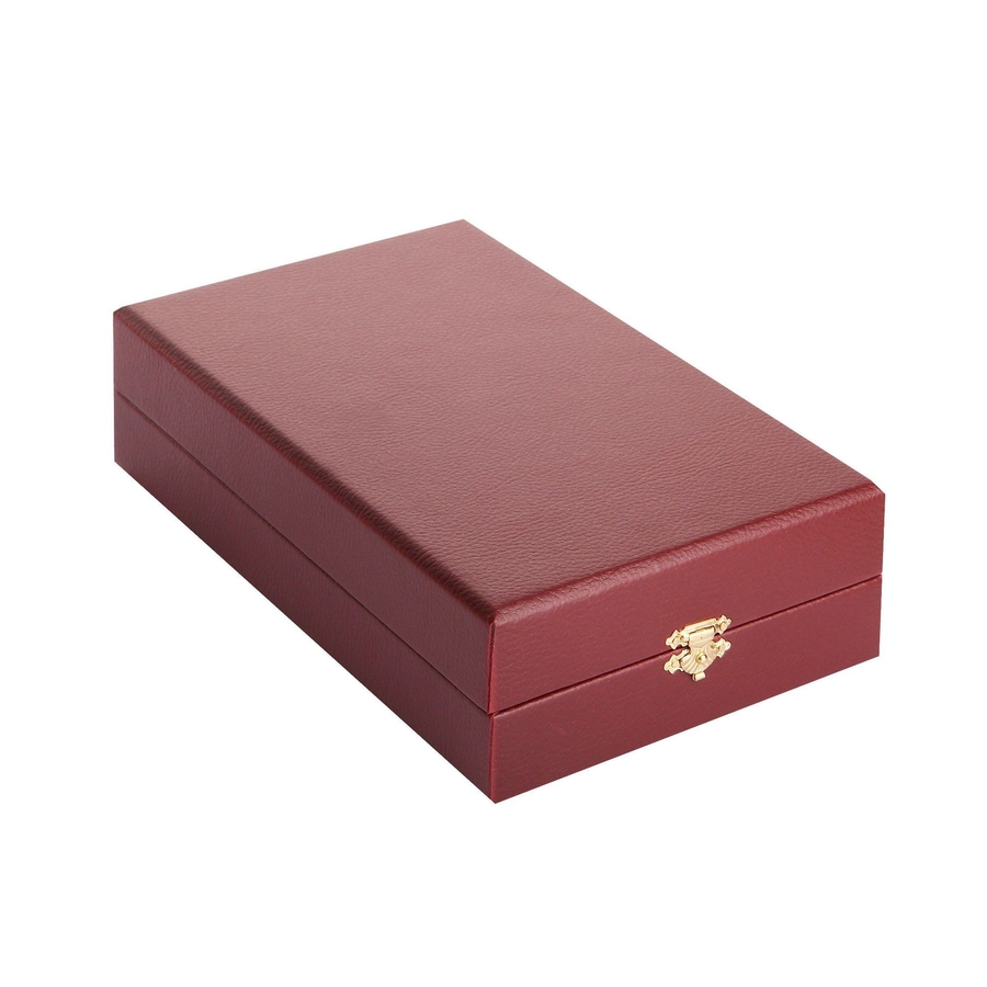 Bordo Deri plaket kutusu