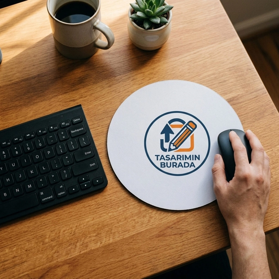 Kişiye Özel Baskılı Yuvarlak Mouse Pad 3