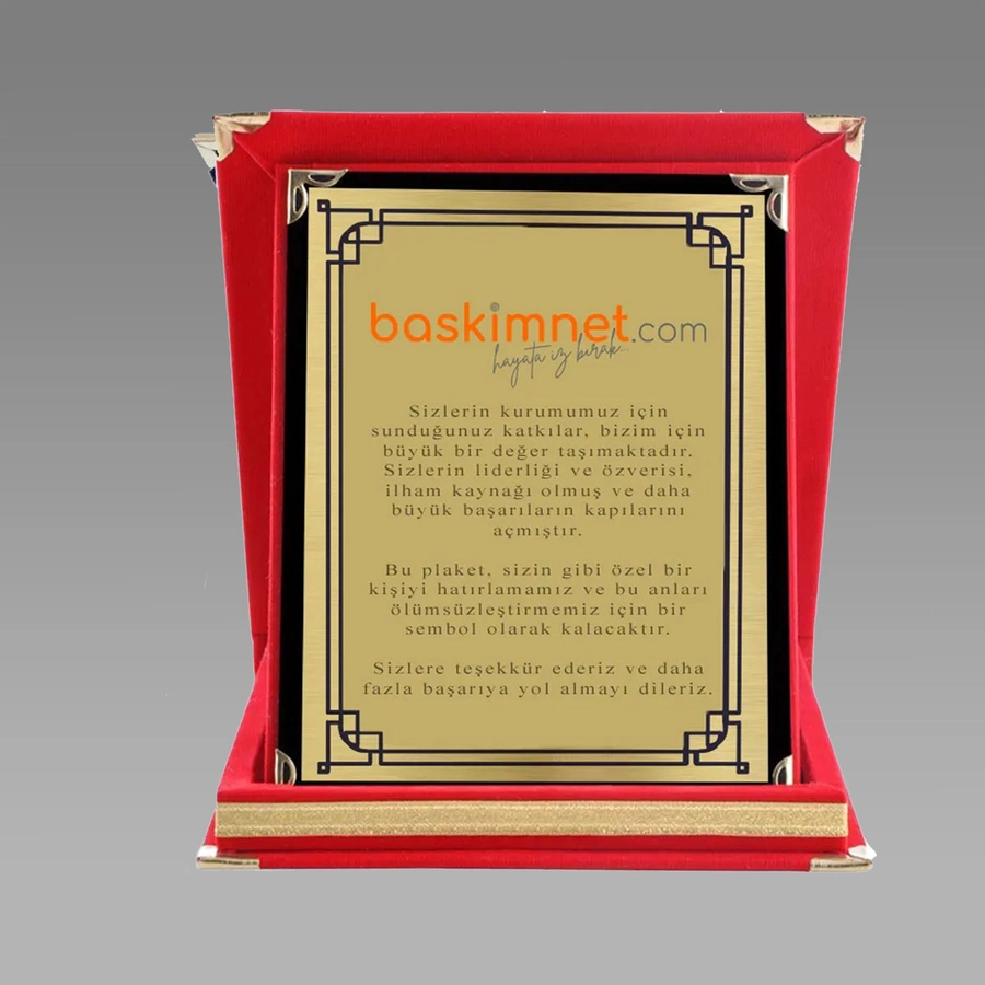 Kadife Albüm Plaket 1