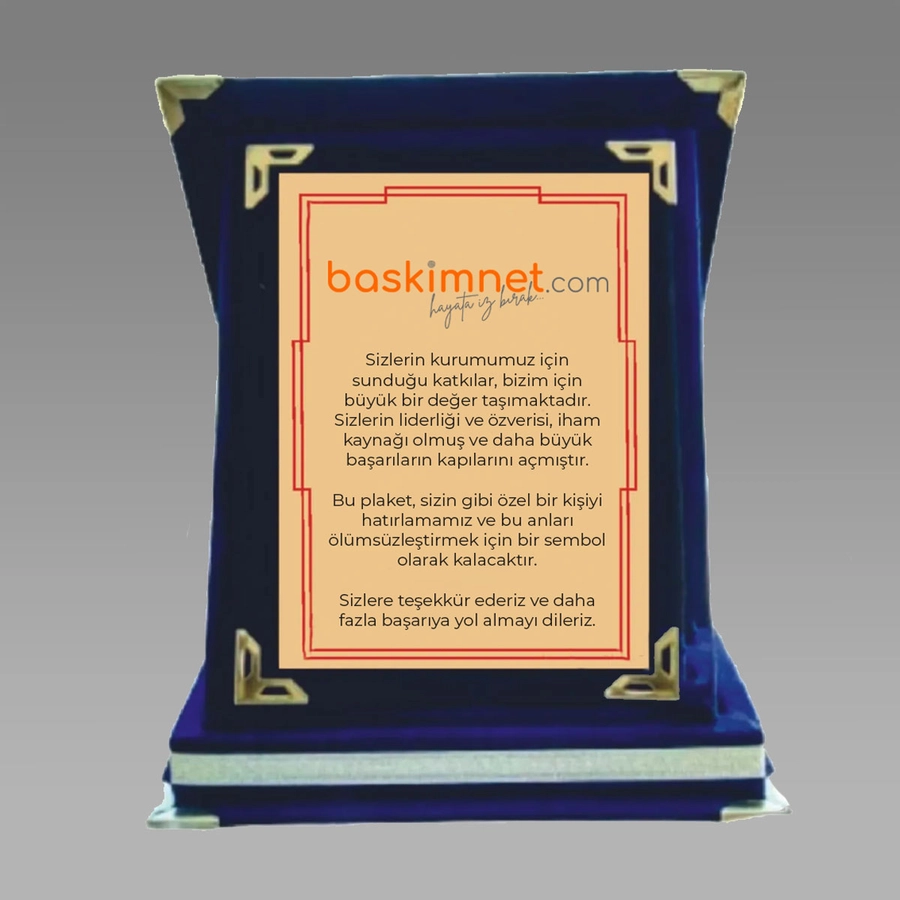 Kadife Albüm Plaket 4