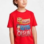 Çocuklar İçin Kişiye Özel Baskılı Pamuklu Tişört 3
