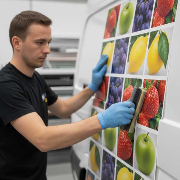 Autoaufkleber seitlich anbringen