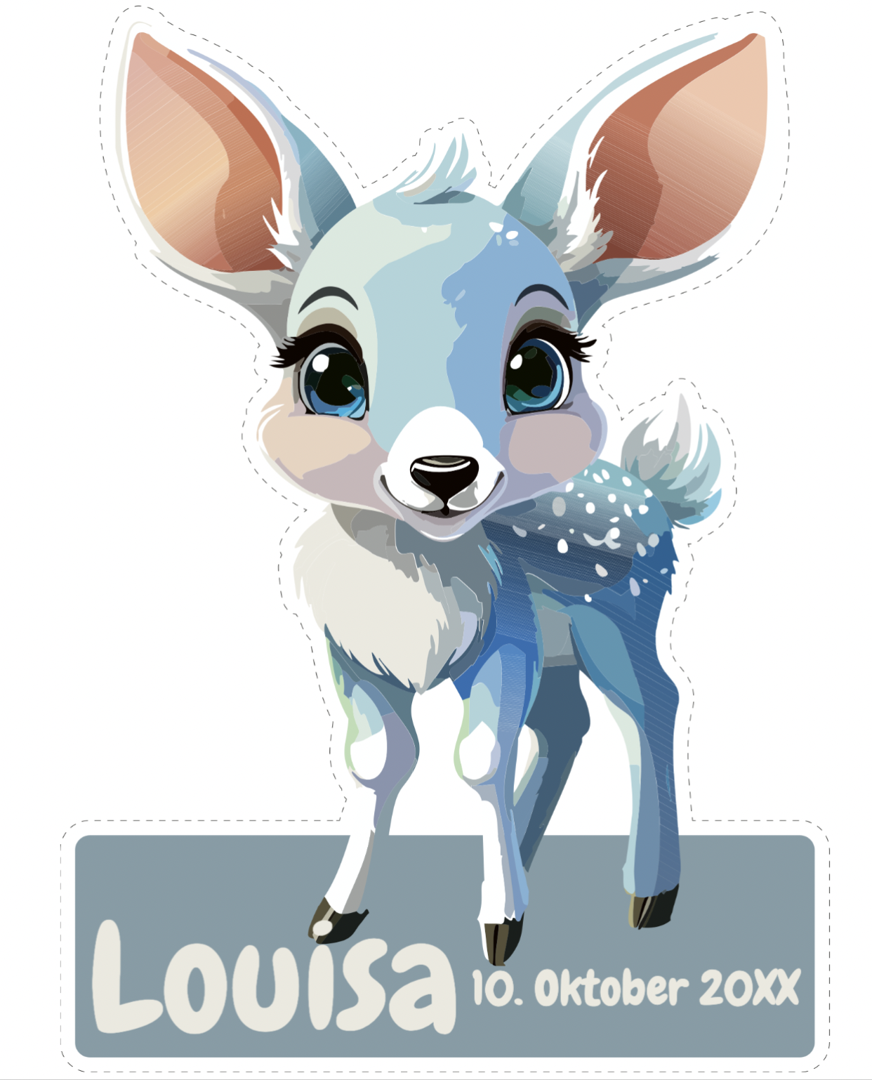 Geburtstafel Bambi: Ein Hauch von Waldzauber zur Geburt!