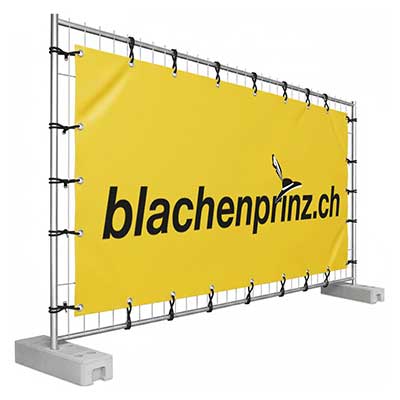 Absperrgitter-Werbeblachen
