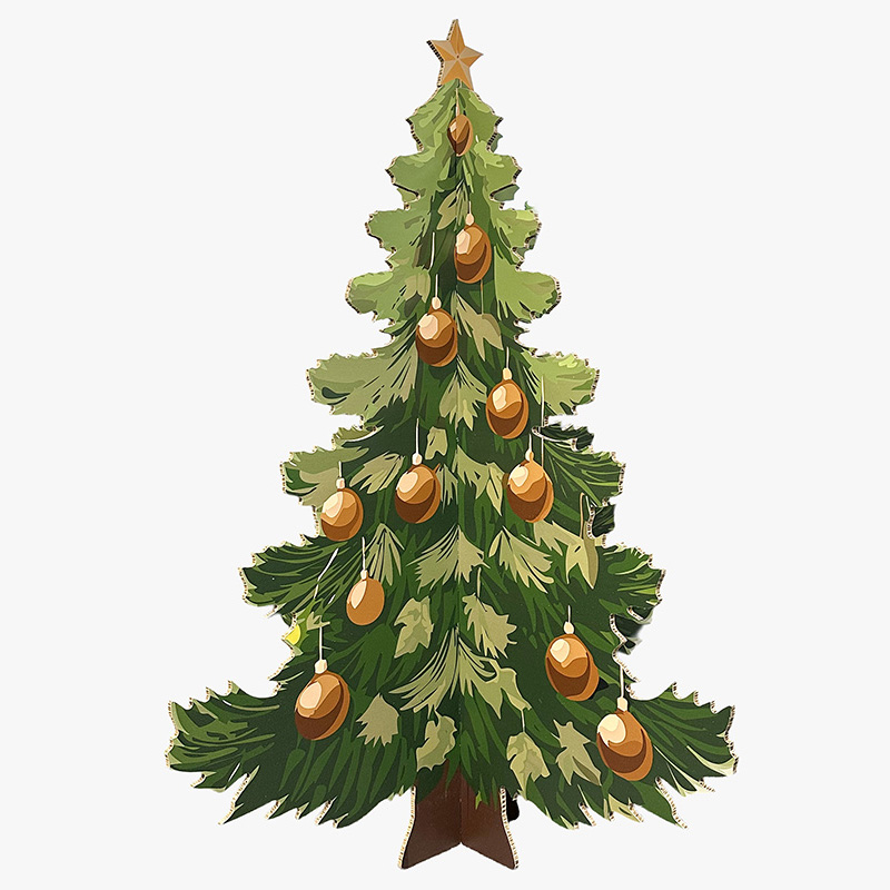 Weihnachtsbaum bronze aus Karton