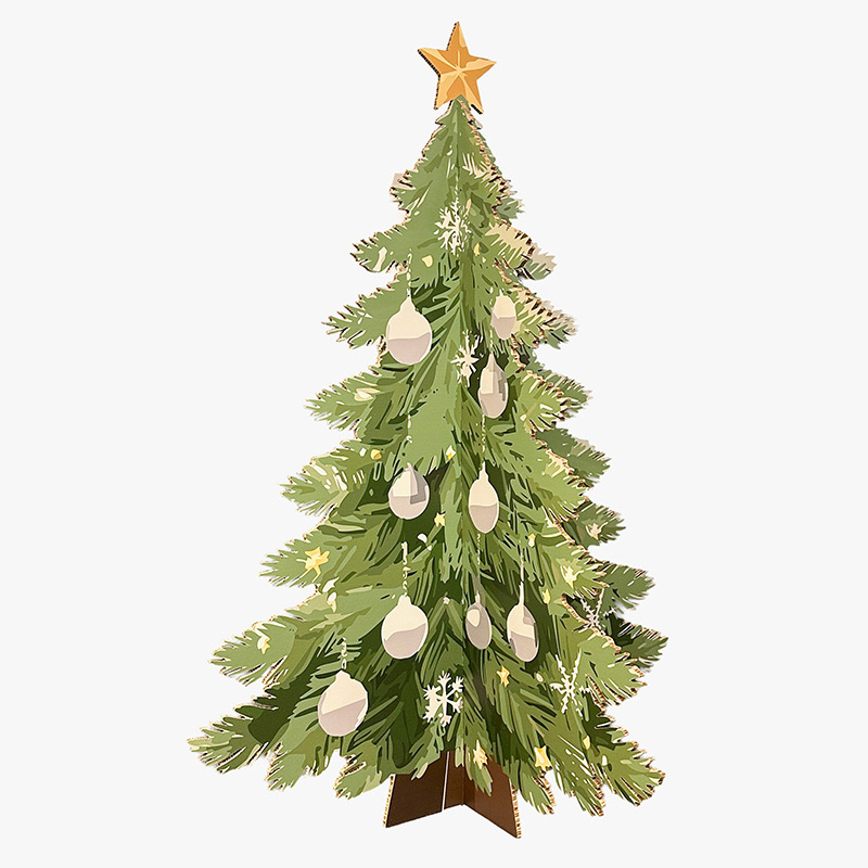 Weihnachtsbaum silber aus Karton