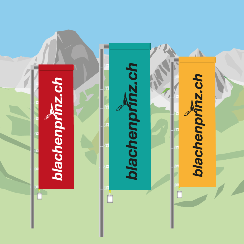 Hohlsaum Fahnen – wirkungsvolle Werbung am Fahnenmast