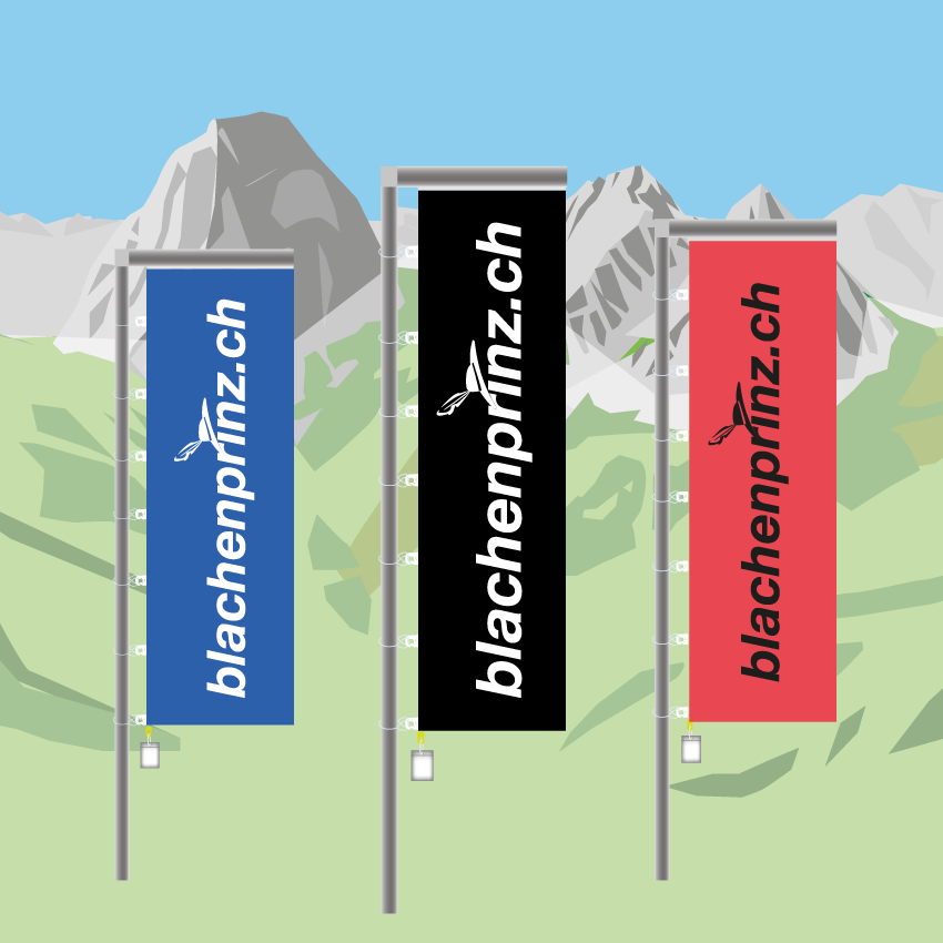 Werbefahnen mit Keder – für perfekt gespannte Werbung