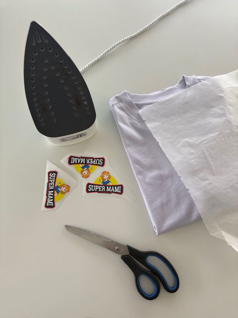 Das applizieren mit dem Bügeleisen