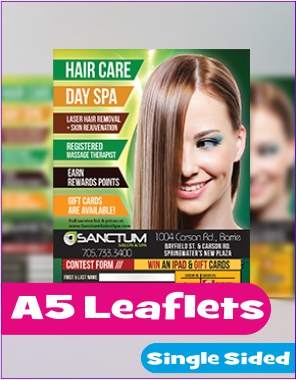 A5 Leaflet Printed 1 Side A5 Leaflet Printed 1 Side