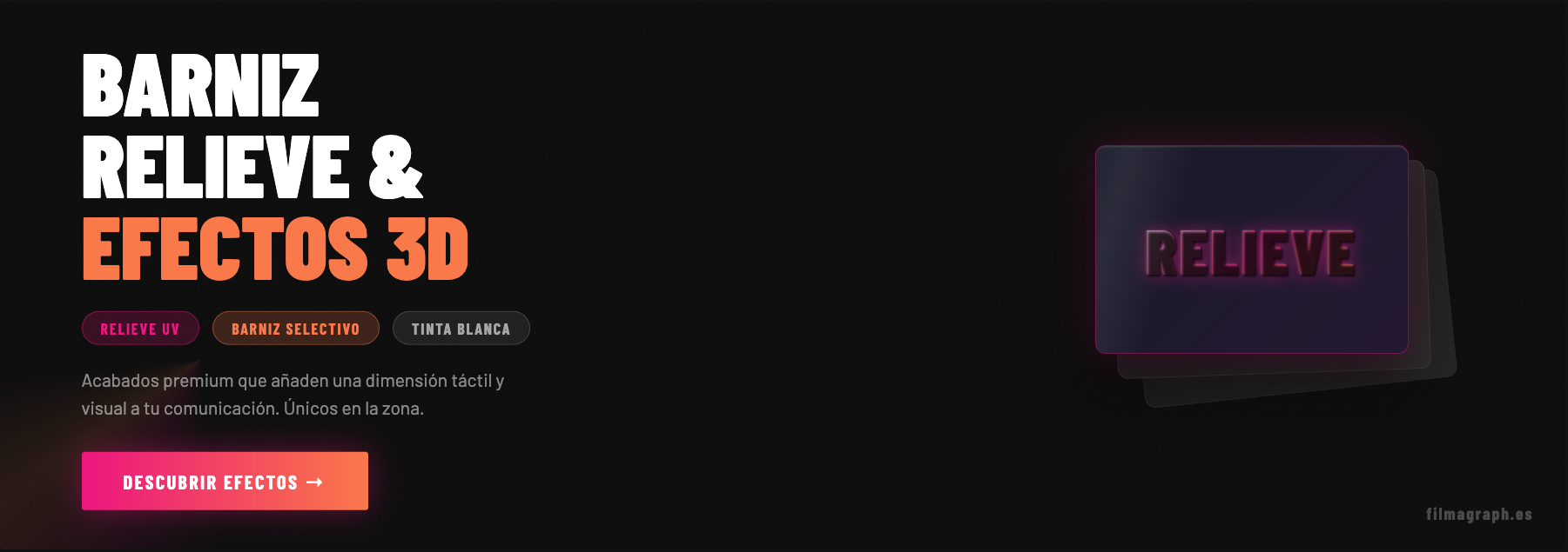 impresion con efecto especiales