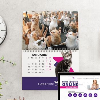 Calendar de perete, cu 12 file calendare personalizate