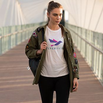 tricou femeie logo mare