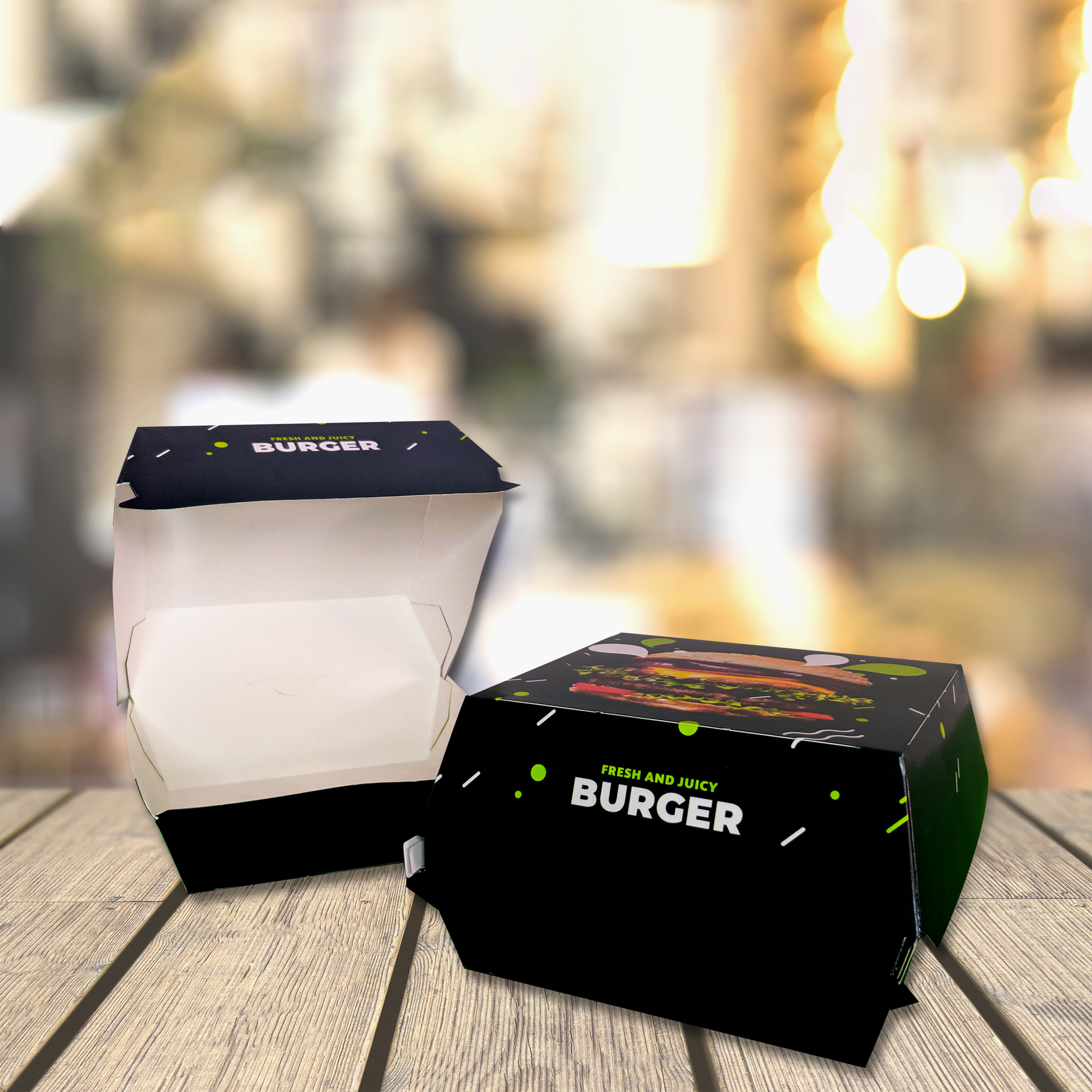 Cutie Burger Grafică Unică Cutie Burger Grafică Unică