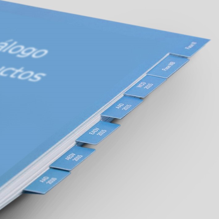 Catálogos con pestañas