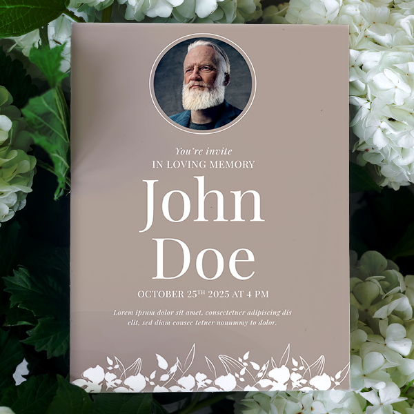 Funeral Order of Service 4 page A5