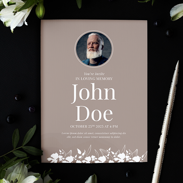 Funeral Order of Service 8 page A5