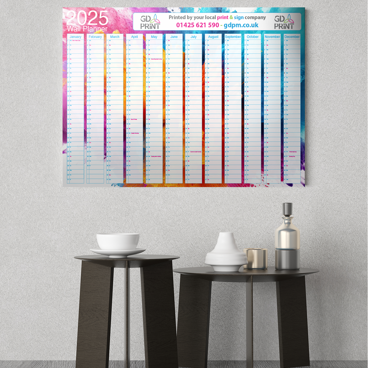 A2 Personalised Wall Planner Calendar