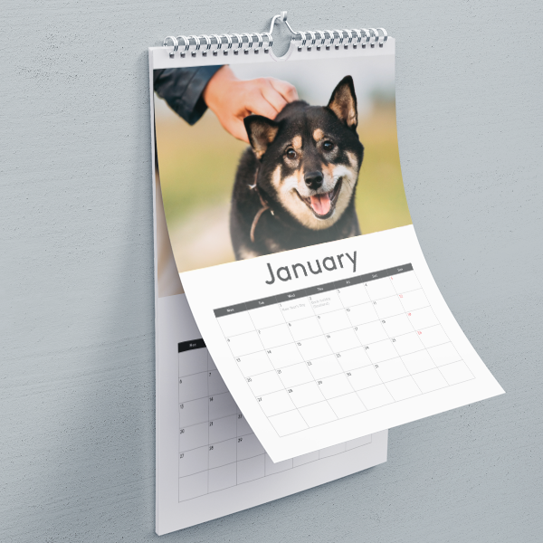 A3 Personalised 2026 Wall Photo Flip Calendar