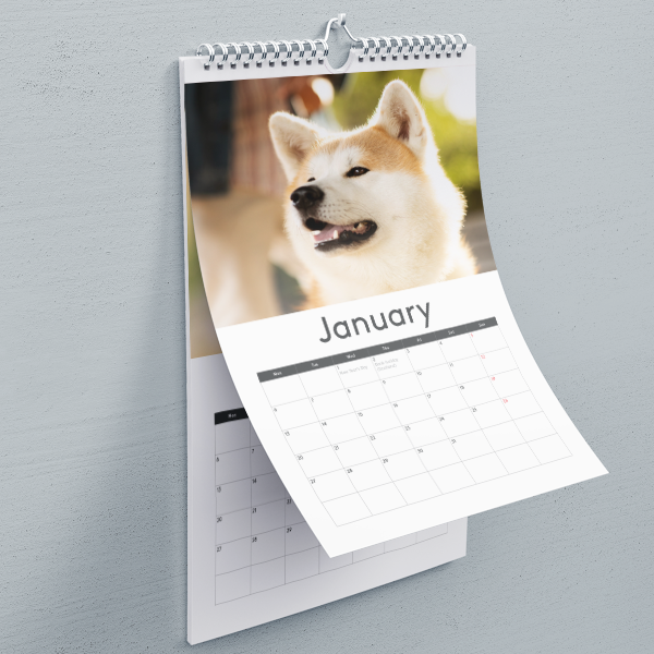 A4 Personalised 2026 Wall Photo Flip Calendar