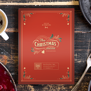 Christmas A4 Waterproof Menu