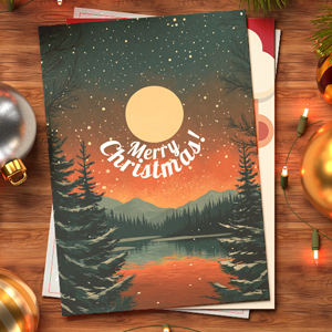 Personalised A6 Christmas Card - Bundle of 5