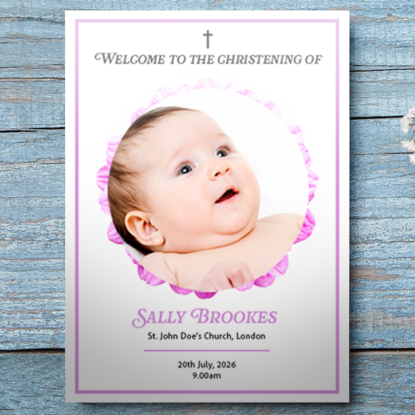 Christening and Baptism Order of Service 12 page A5